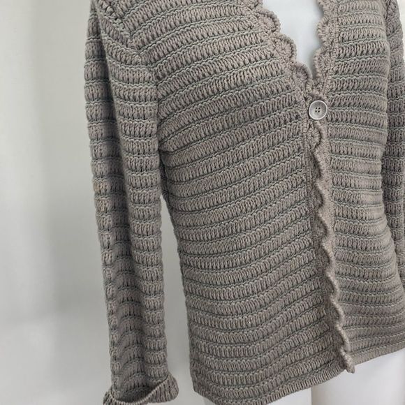 I.E. Relaxed Women Sweater Open Knit Crocheted - Picture 2 of 9